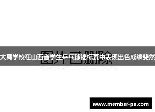 大禹学校在山西省学生乒乓球锦标赛中表现出色成绩斐然