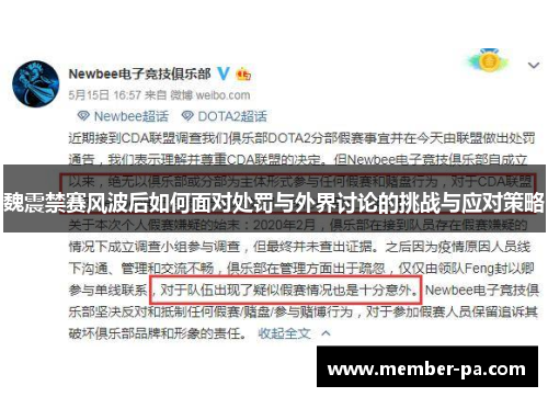 魏震禁赛风波后如何面对处罚与外界讨论的挑战与应对策略